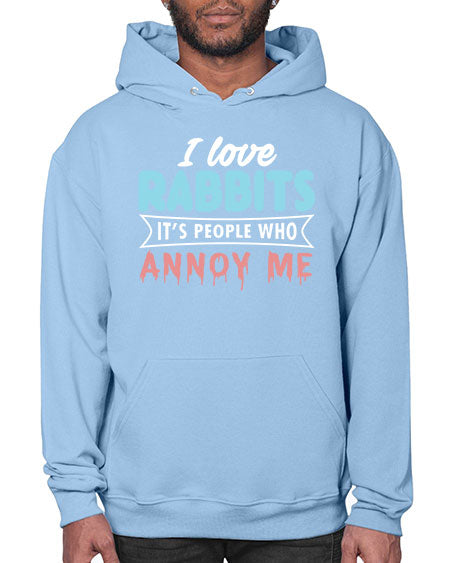 i love rabbits its people who annoy me - rabbit- Hoodie