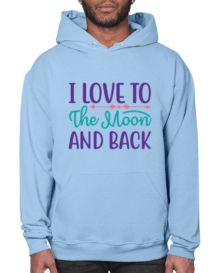 i love to the moon and back 6# - moon- Hoodie