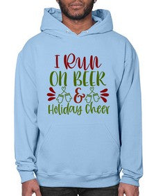 i run on beer holiday cheer 1160# - beer- Hoodie