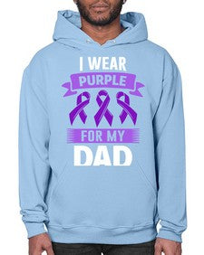 i wear purple for dad 169# - alzheimers- Hoodie