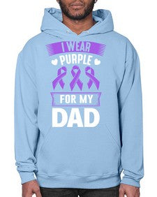 i wear purple for dad 170# - alzheimers- Hoodie