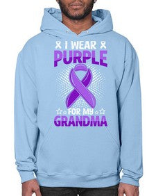i wear purple for grandma 171# - alzheimers- Hoodie