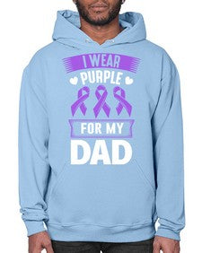 i wear purple for my 186# - alzheimers- Hoodie