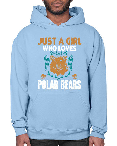 just a girl who loves polar bear 163# - bears - animals- Hoodie