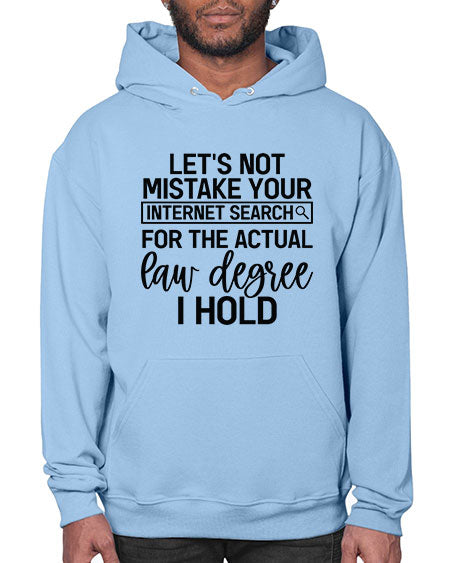 let s not mistake your internet search for the actual law degree i hold 1047# - lawyer- Hoodie