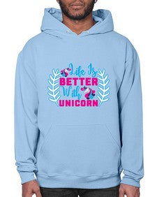 life is better with unicorn 252# - unicorn- Hoodie