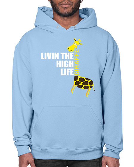 living the high life giraffe - giraffee- Hoodie