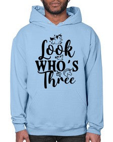 look whos three 265# - unicorn- Hoodie