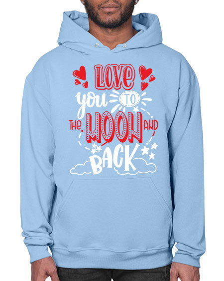 love you to the moon and back 4# - moon- Hoodie