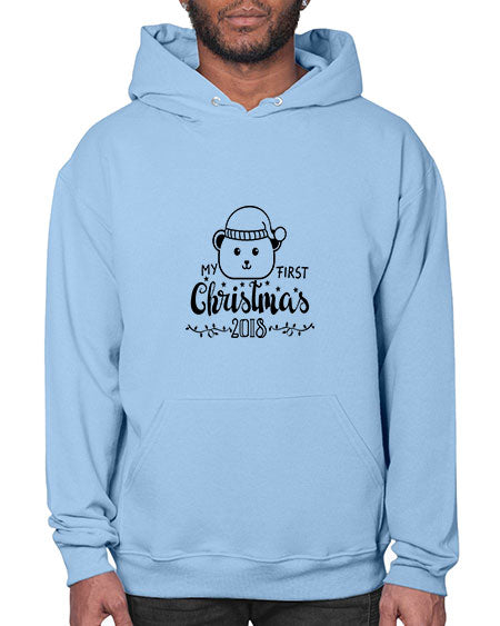 my first christmas bear black 191# - bears - animals- Hoodie