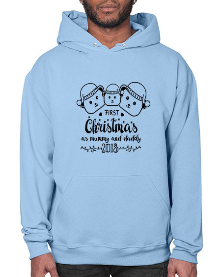 my first christmas bear family black 193# - bears - animals- Hoodie