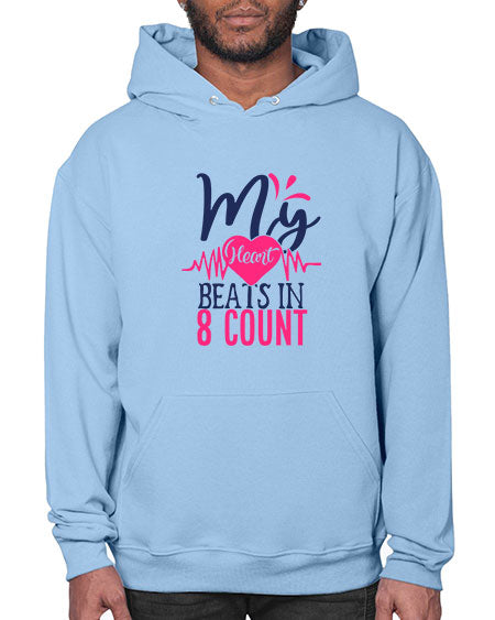 my heart beats in count 1740# - cheer- Hoodie