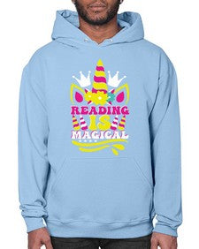 reading is magical 366# - unicorn- Hoodie