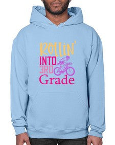 rollin into third grade 782# - third grade- Hoodie