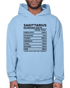 sagittarius Nutrition Facts 400# - sagittarius- Hoodie
