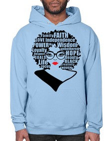 she is unique 16# - black girls or women- Hoodie