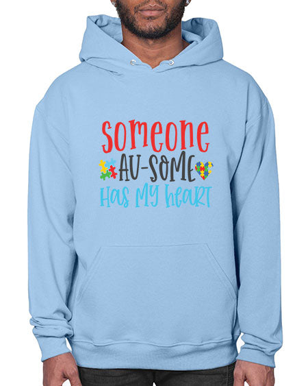 someone ausome has my heart Style 40# - autism- Hoodie