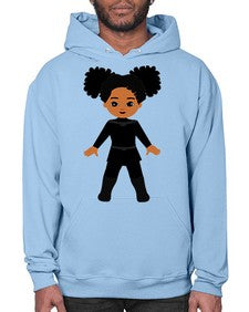 super kids girl 8# - black girls or women- Hoodie