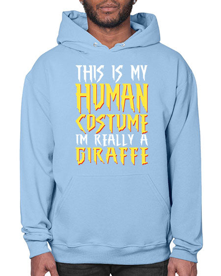 this is my human costume im really a giraffe - giraffee- Hoodie