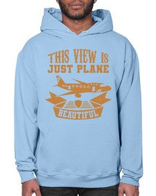 this view is just plane beautiful  44# - airplane- Hoodie