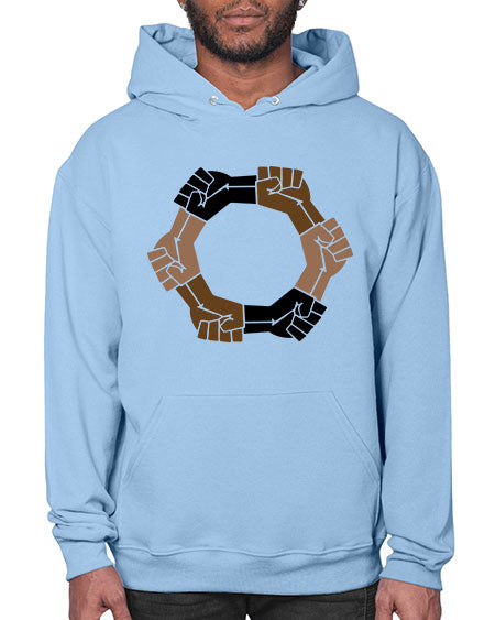 united black power fists 13# - black words and phrases- Hoodie