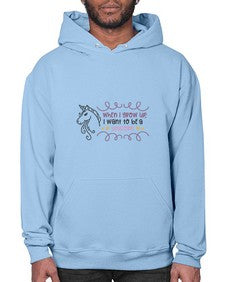 when i grow up i want to be a unicorn 554# - unicorn- Hoodie