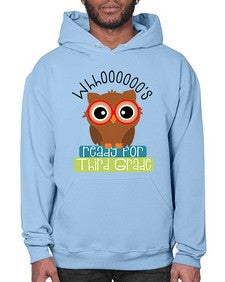 whooos ready for third grade 1009# - third grade- Hoodie