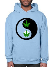 yin and yang weed 1264# - marijuana- Hoodie