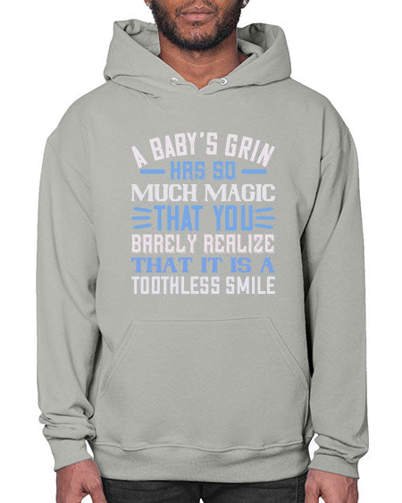 A baby’s grin has so much magic that you barely realize that it is a toothless smile Style 263# - baby- Hoodie