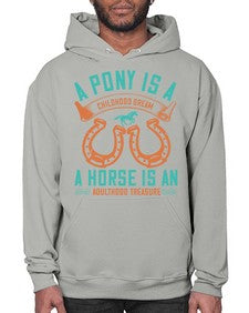 A pony is a childhood dream A horse is an adulthood treasure Style 34# - horse- Hoodie