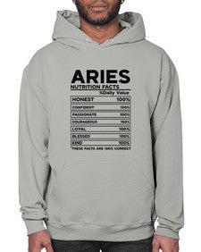 Aries Nutrition Facts 97# - aries- Hoodie