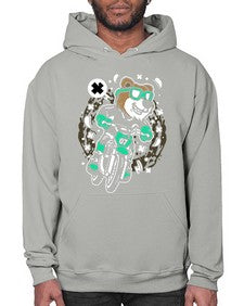 Bear motocross rider 15# - cartoon animals- Hoodie