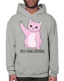 Busy Doing Nothing - cats- Hoodie