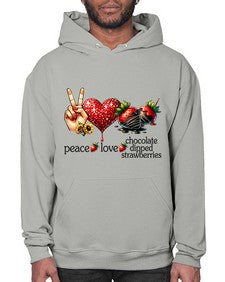 Chocolate Dipped Strawberries 727# - strawberry- Hoodie