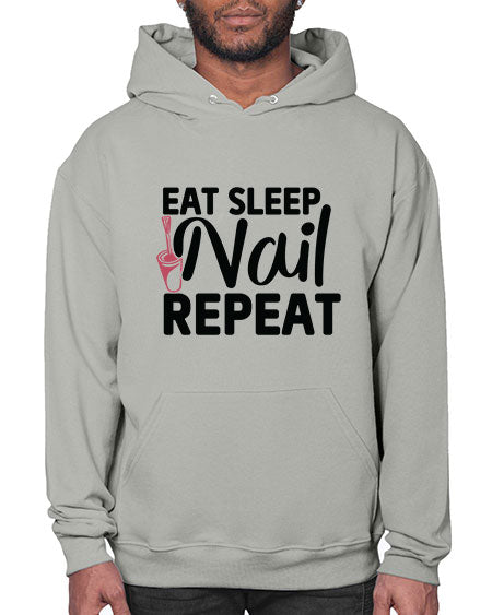 Eat Sleep Nail Repeat 736# - nail tech- Hoodie