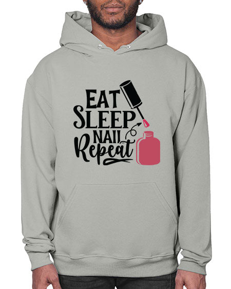 Eat Sleep Nail Repeat 737# - nail tech- Hoodie