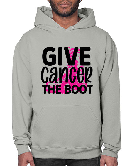 Give Cancer the Boot 25# - breast cancer- Hoodie