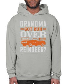 Grandma Got Run Over by a Reindeer 106# - hot rod- Hoodie