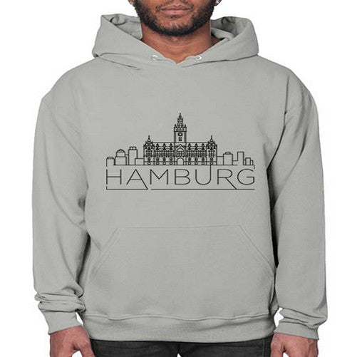 Hamburg Minimal Skyline 804# - cities- Hoodie