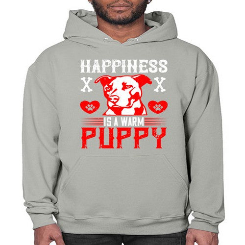 Happiness is a warm puppy Style 201# - dogs- Hoodie
