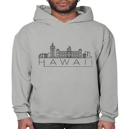 Hawaii Minimal Skyline 824# - cities- Hoodie