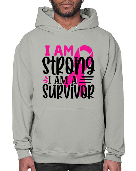 I Am Strong I Am a Survivor 19# - breast cancer- Hoodie