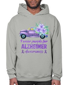 I Wear Purple For AlzheimerS Awareness 168# - alzheimers- Hoodie