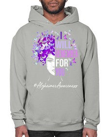I Will Remember For You Alzheimer Awareness Womens Butterfly 180# - alzheimers- Hoodie