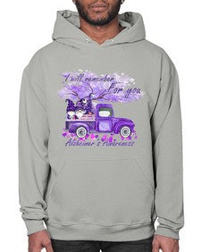 I Will Remember For You AlzheimerS 182# - alzheimers- Hoodie