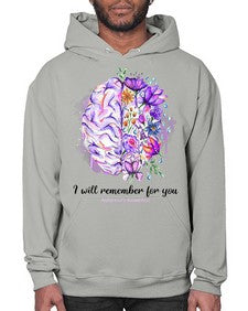 I Will Remember For You Brain Alzheimers Awareness 184# - alzheimers- Hoodie