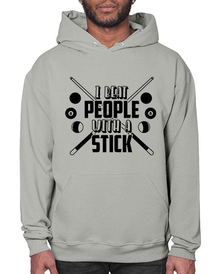 I beat people with a stick 1166# - billards- Hoodie