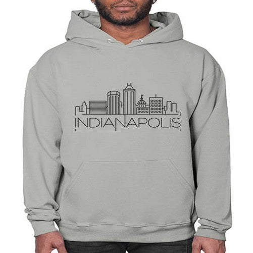 Indianapolis Minimal Skyline 946# - cities- Hoodie