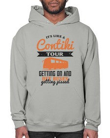 Its like a Contiki tour getting on and off buses getting pissed 3# - bus- Hoodie