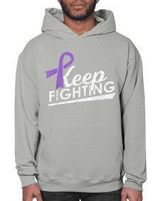 Keep Fighting Alzheimers Epilepsy Warrior Awareness Ribbon 189# - alzheimers- Hoodie